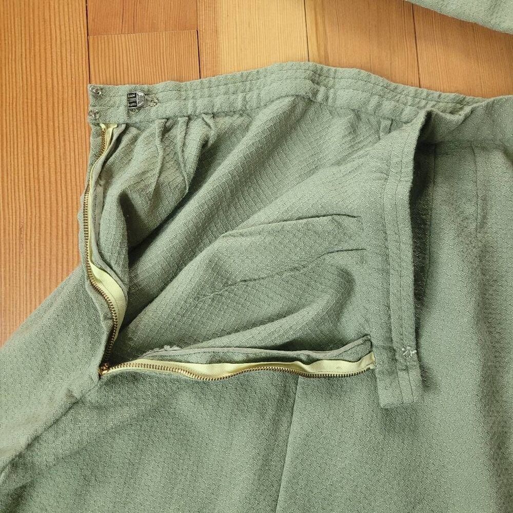 Vintage 60s mod light pastel‎ green skirt suit set short sleeved - Picture 9 of 16